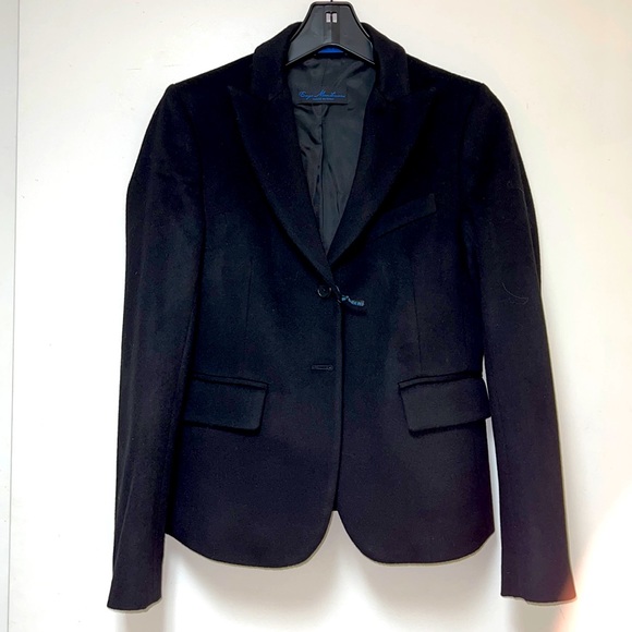 NWT ENZO MANTOVANI CASHMERE BLAZER IN BLACK - Picture 1 of 9